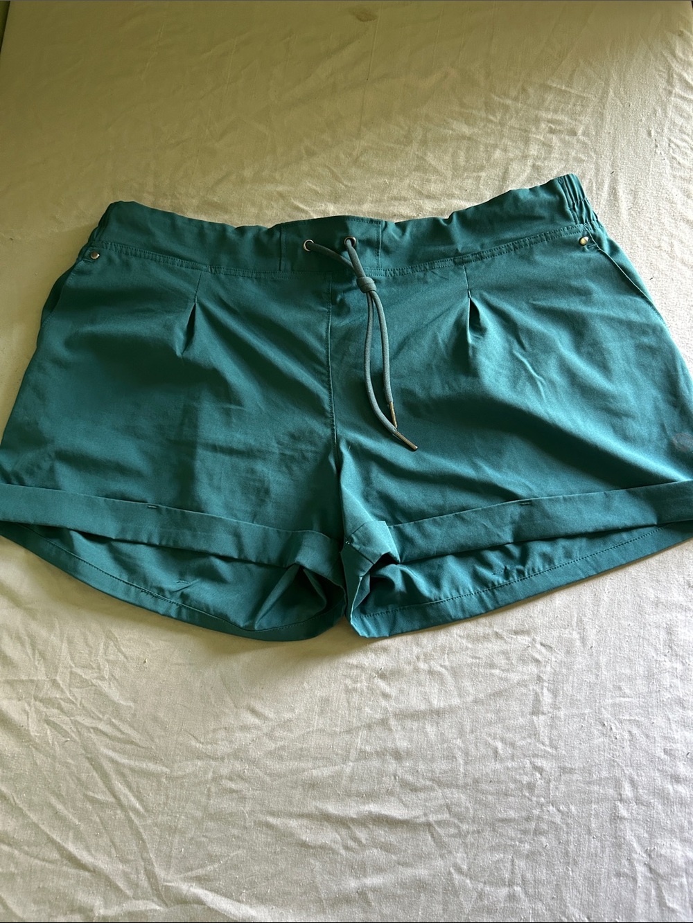 Mondetta Teal Drawstring Athletic Shorts